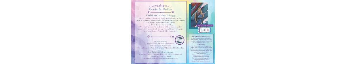 Boots & Belles - It's a Fashion Show at Olaf Wieghorst Museum!