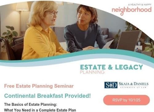 Neighborhood Healthcare: Free Estate and Legacy Planning Seminar