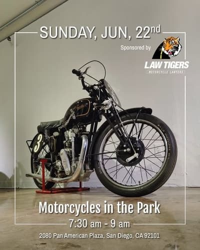 Motorcycles in the Park - San Diego Automotive Museum