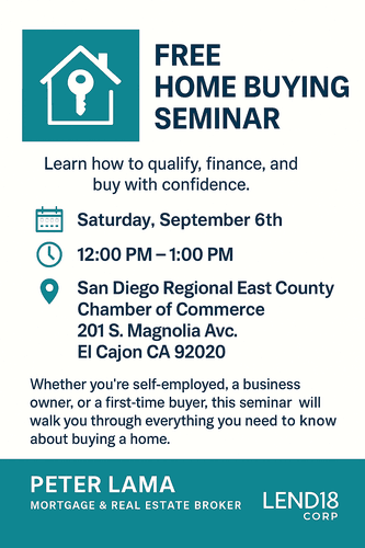 9/6 First-Time Home Buying Seminar - Lend18 Corp