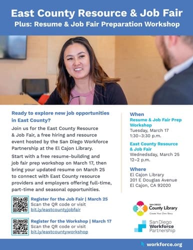 East County Resource Job Fair + Resume and Job Fair Prep Workshop