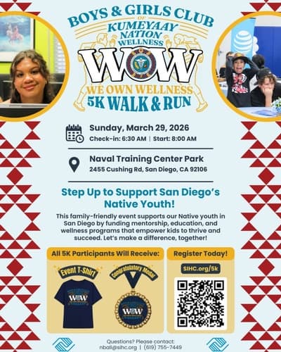 5k Walk & Run - Boys & Girls Club of Kumeyaay Nation Wellness