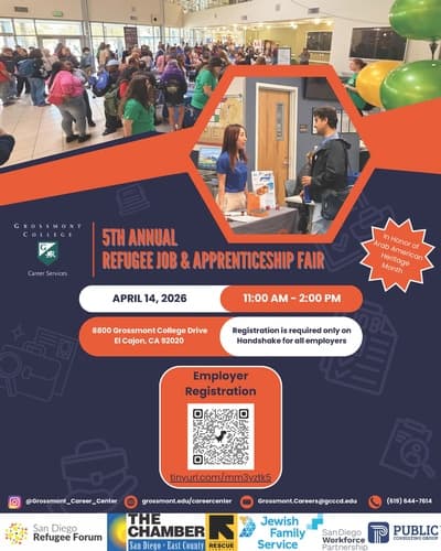 Grossmont College - 5th Annual Refugee Job & Apprenticeship Fair