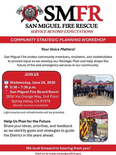 Community Strategic Planning Workshop - San Miguel Fire Rescue