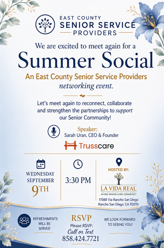 Summer Social - An East County Senior Services Providers Networking Event