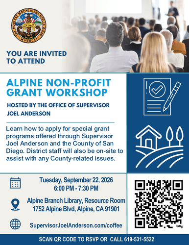 Supervisor Anderson's Alpine Non-profit Grant Workshop