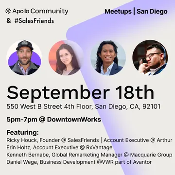 San Diego Sales Meetup | #SalesFriends 🤝 Apollo Community